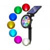 faretto led da esterno con pannello solare rgb giardino picchetto wg-092